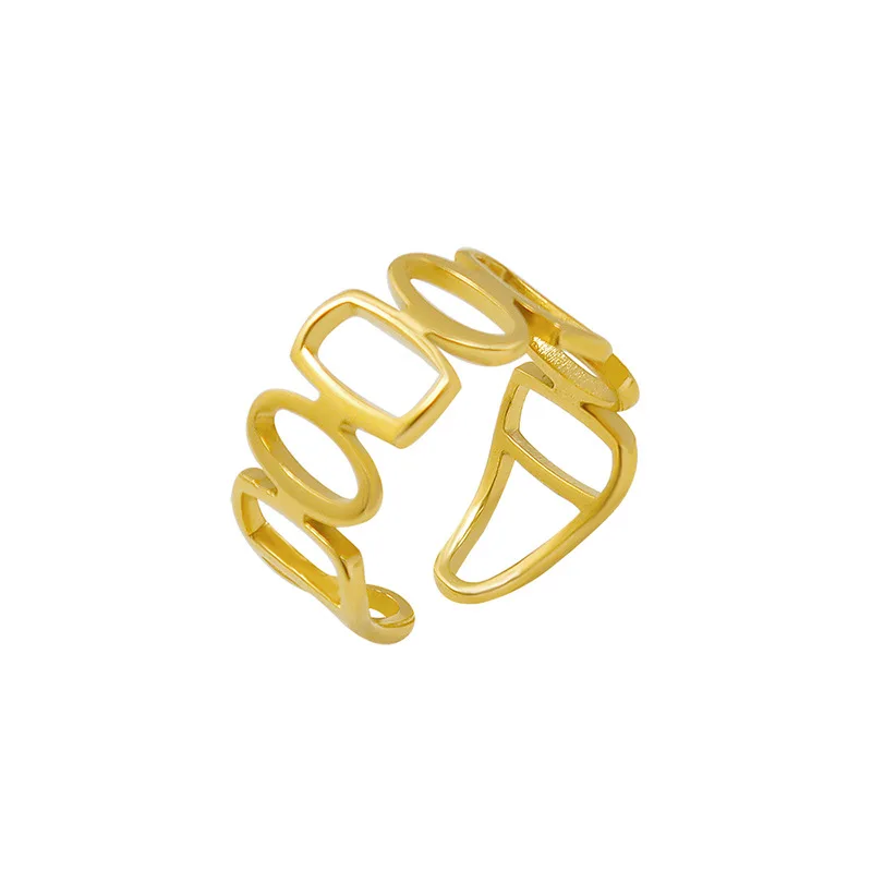 Waterproof Oval Square Shape Link Gold Geometric Statement Ring Hollow Stainless Steel Gold Geometric Ring
Waterproof Oval Square Shape Link Gold Geometric Statement Ring Hollow Stainless Steel Gold Geometric Ring