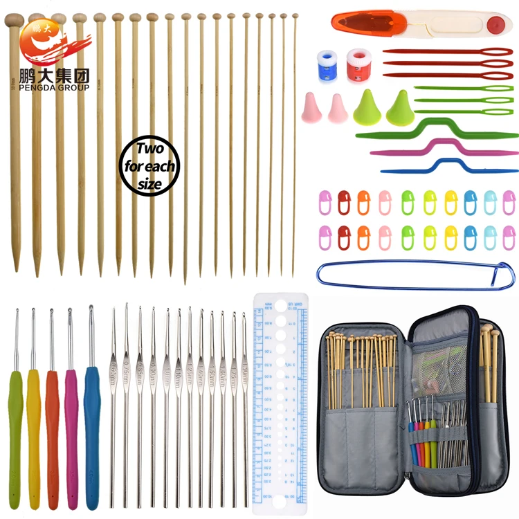 tpr sewing tool accessories metal crochet hook kit bamboo knitting needle set with travel storage zipper bag
tpr sewing tool accessories metal crochet hook kit bamboo knitting needle set with travel storage zipper bag