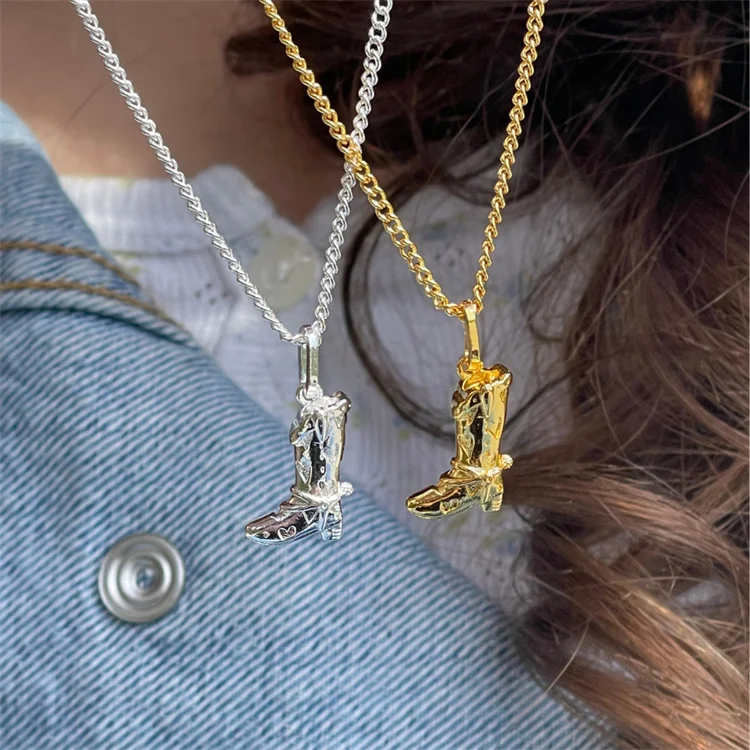 Non tarnish cowboy boot necklace personalized jewelry necklace shoe pendant necklace
Non tarnish cowboy boot necklace personalized jewelry necklace shoe pendant necklace