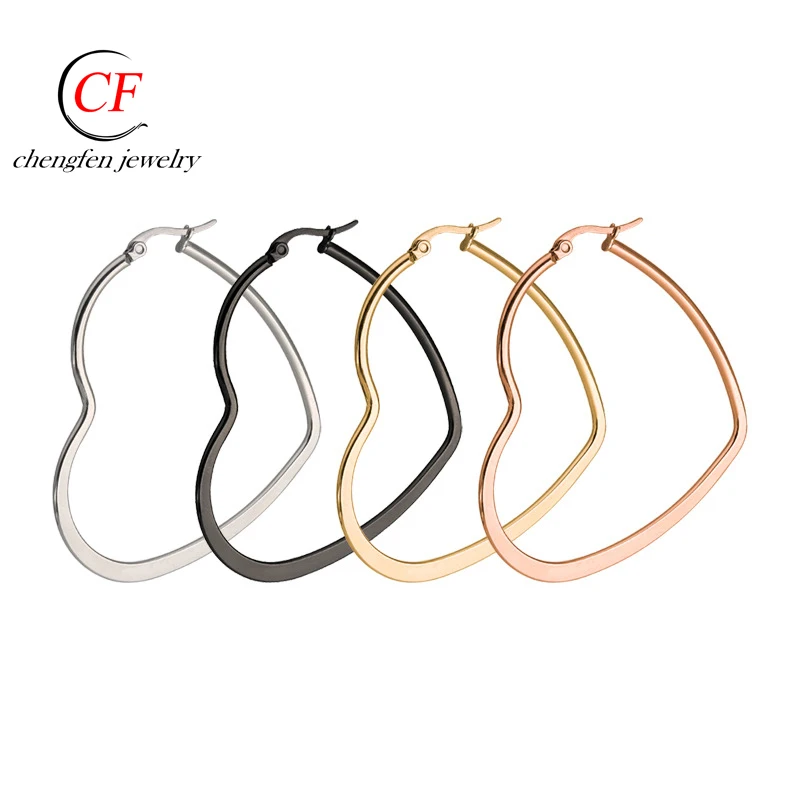 Stainless Steel Jewelry heart clip earring Heart Shaped Hoop Earrings for Women
Stainless Steel Jewelry heart clip earring Heart Shaped Hoop Earrings for Women