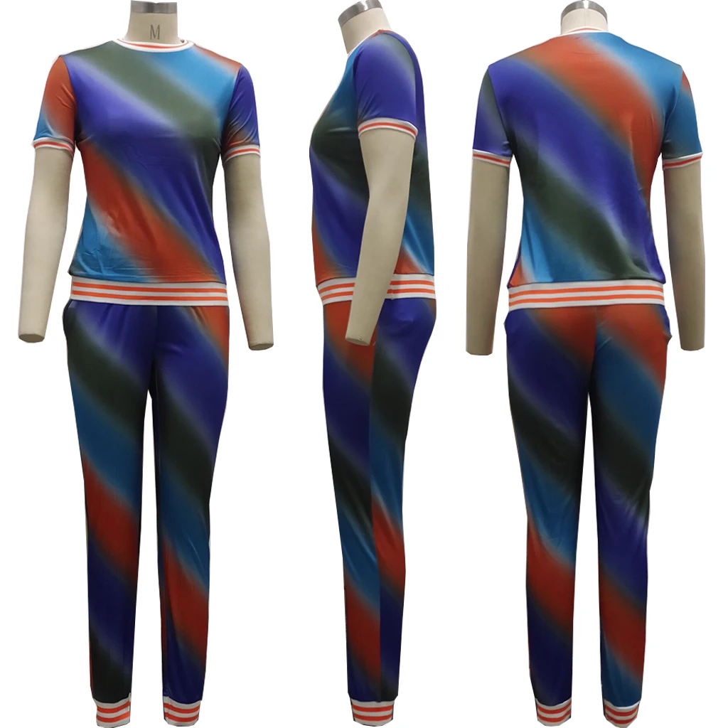 Consignment SMR10330 New European and American leisure fashion two piece digital printed sports suit
Consignment SMR10330 New European and American leisure fashion two piece digital printed sports suit