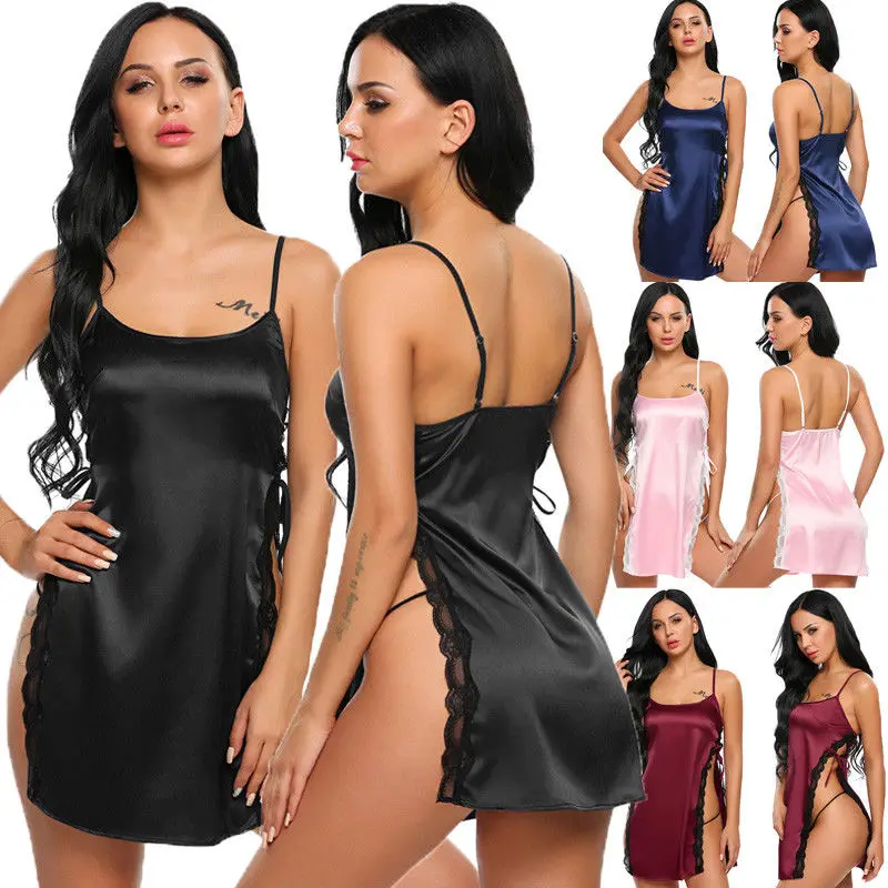 Womens Sexy Lingerie Nightwear Sleepwear Babydolls Ladies Satin Robe Lace Floral Deep V Nightgown Pajamas Night Dress
Womens Sexy Lingerie Nightwear Sleepwear Babydolls Ladies Satin Robe Lace Floral Deep V Nightgown Pajamas Night Dress