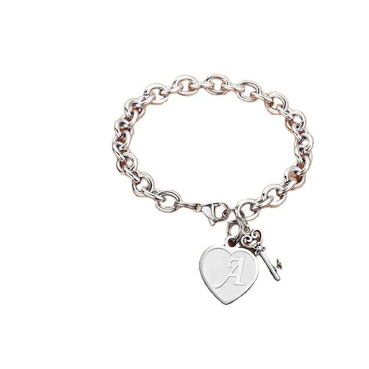 Heart Initial Bracelets for Women Gifts Charms Bracelet Stainless Steel Bracelet Birthday Christmas Gift for Women Teen Girls
Heart Initial Bracelets for Women Gifts Charms Bracelet Stainless Steel Bracelet Birthday Christmas Gift for Women Teen Girls