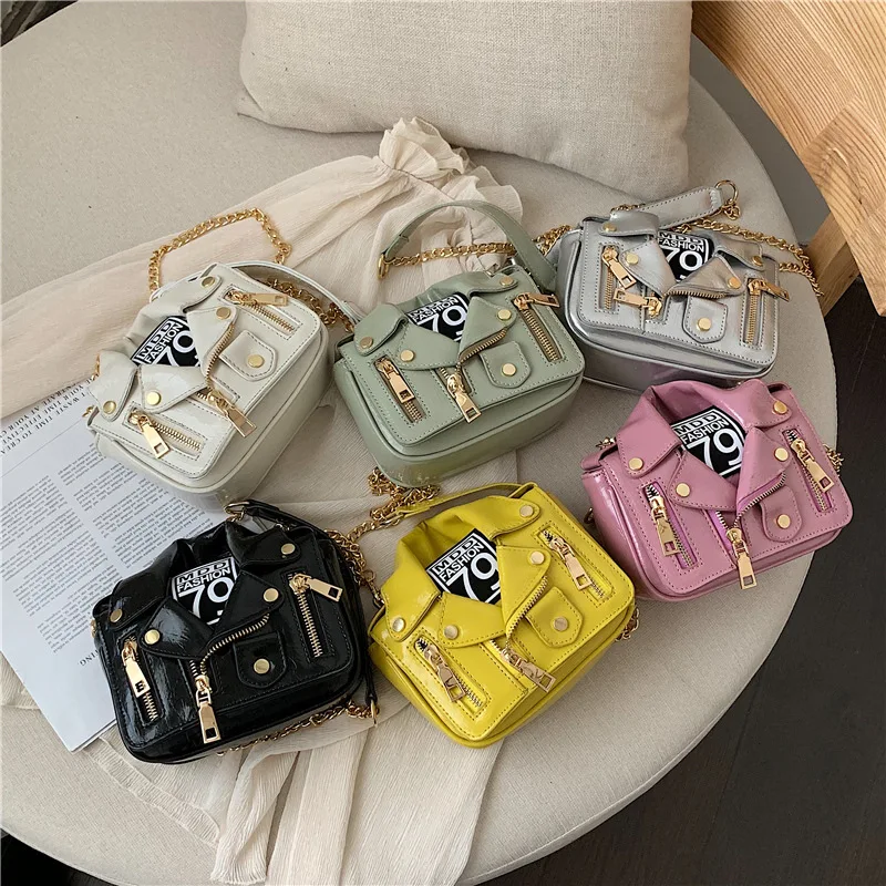 Women Clothing Shoulder Rivet Zipper Jacket Bag Messenger Bag Women Leather HandbagsEuropean Brand Design Chain Motorcycle Bags, As the pics
Women Clothing Shoulder Rivet Zipper Jacket Bag Messenger Bag Women Leather HandbagsEuropean Brand Design Chain Motorcycle Bags, As the pics