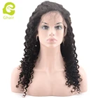 Human hair 150% density HD lace front wig deep wave 10 to 32 inches