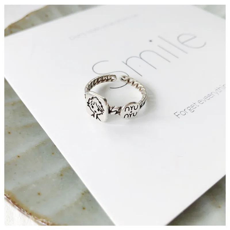 JUHU Silver Ring Female Retro Do Old Personality Letter Portrait Girl Ring Tide Hand Jewelry Ring
JUHU Silver Ring Female Retro Do Old Personality Letter Portrait Girl Ring Tide Hand Jewelry Ring