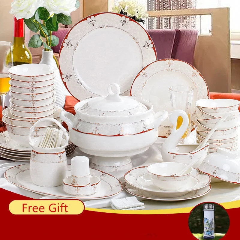 60 Pcs Porcelain Dinnerware Sets Nordic Art Dinner Set Wedding Gift Restaurant Hotel, Decoration with liquid gold
60 Pcs Porcelain Dinnerware Sets Nordic Art Dinner Set Wedding Gift Restaurant Hotel, Decoration with liquid gold