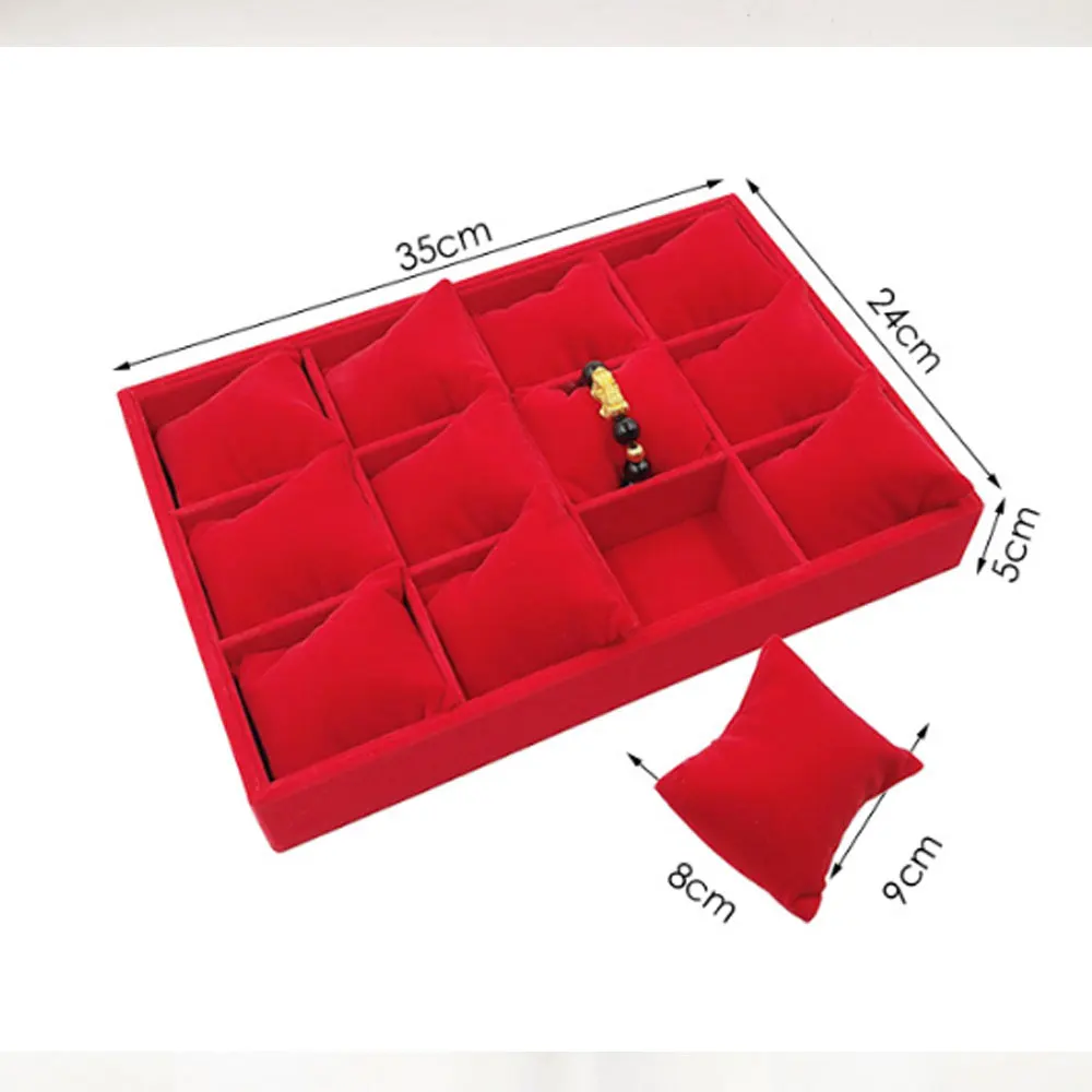 black and red color velvet stackable jewelry display tray with pillow for bracelet and watch wholesaler, Red and black
black and red color velvet stackable jewelry display tray with pillow for bracelet and watch wholesaler, Red and black