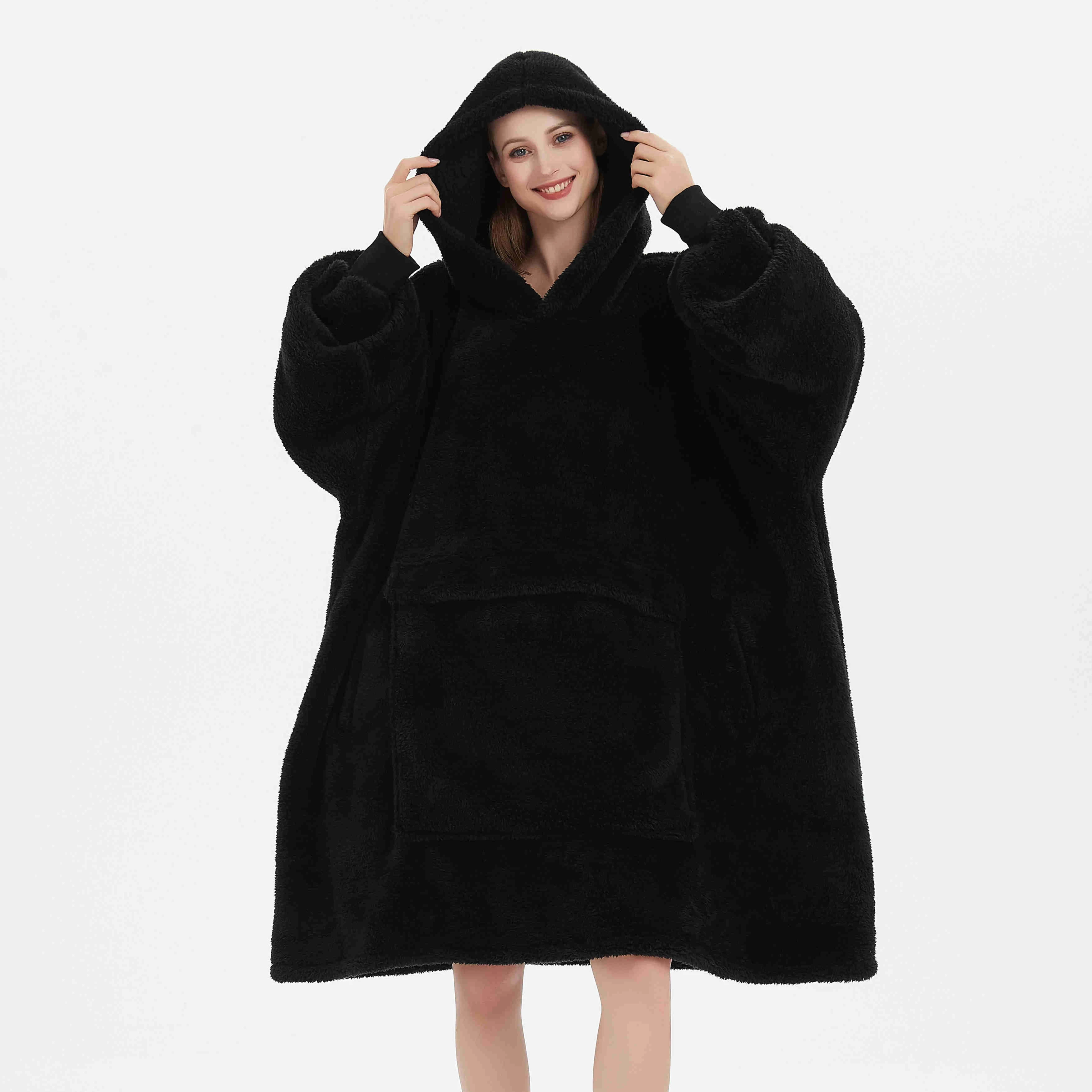 Drop Shipping Factory Custom Logo Solid Warm Plush Sherpa Wearable Sweatshirt Blanket Hoodie Blanket Hooded For Winter Adult Kid
Drop Shipping Factory Custom Logo Solid Warm Plush Sherpa Wearable Sweatshirt Blanket Hoodie Blanket Hooded For Winter Adult Kid
