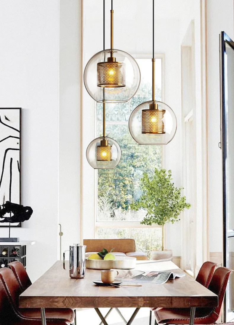 Zhongshan guzhen lighting factory designer hotel kitchen glass single pendant lighting