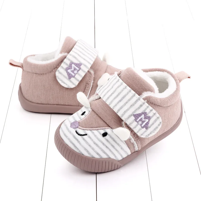 Warm Cute Animal Print Cotton Baby Shoes New Born Baby Walking Shoes Unisex manufacture
