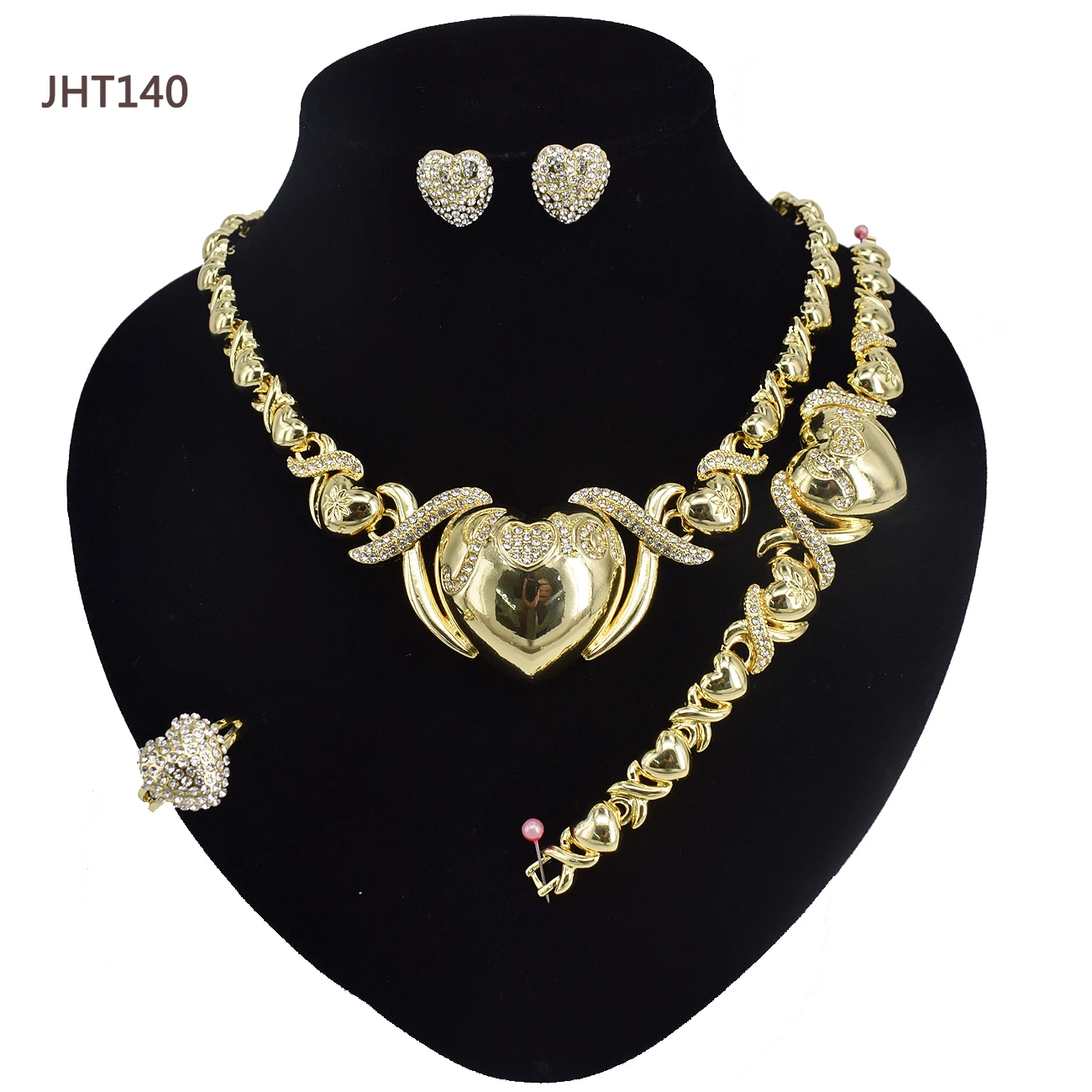 JHT140 african jewelry sets 18K gold plated big Heart i love you jewelry set, 18k gold plated color
JHT140 african jewelry sets 18K gold plated big Heart i love you jewelry set, 18k gold plated color