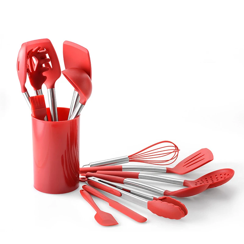 14 Pieces In 1 Set Kitchen Tools Silicone Kitchen utensil Set With Stainless Steel Handle, Red,black
14 Pieces In 1 Set Kitchen Tools Silicone Kitchen utensil Set With Stainless Steel Handle, Red,black