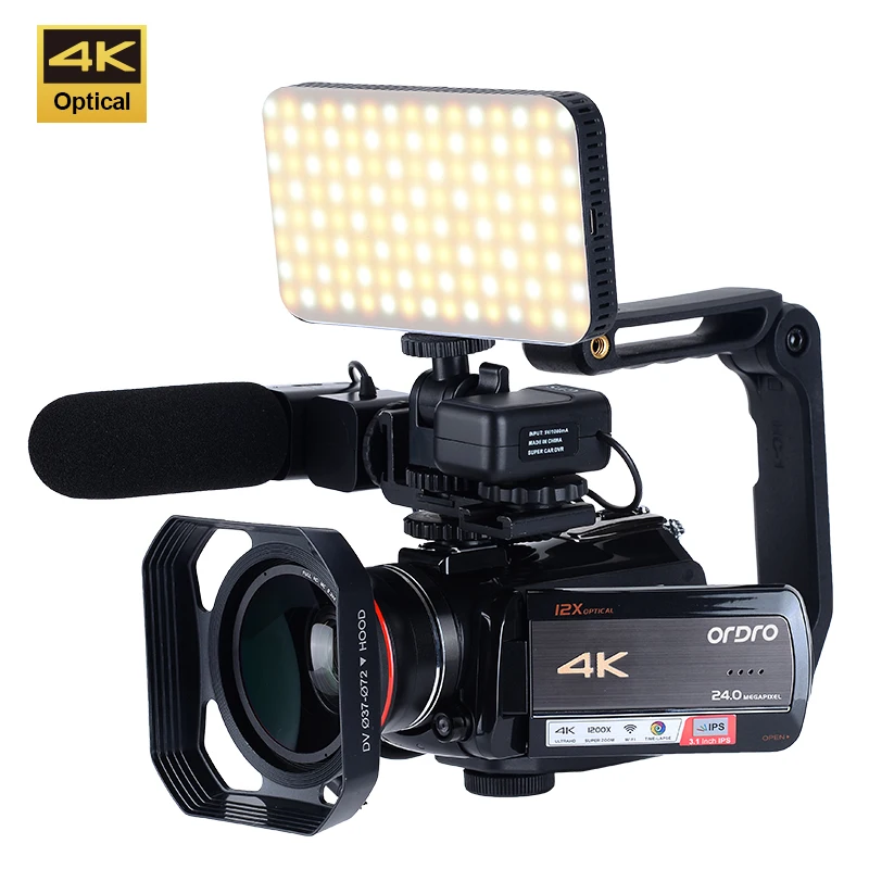 AC5 Microphone LED Light Accessories Handy Camcordrer 4K UHD Stabilizers Video Camera
AC5 Microphone LED Light Accessories Handy Camcordrer 4K UHD Stabilizers Video Camera