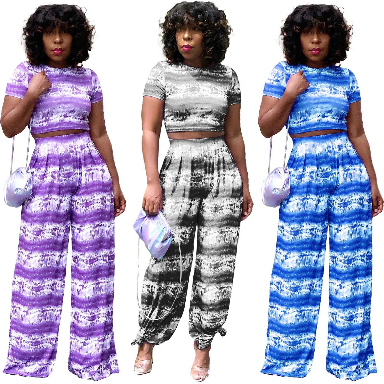 YD X9315 Wholesale price summer floral printing wide leg trousers women two piece set
YD X9315 Wholesale price summer floral printing wide leg trousers women two piece set