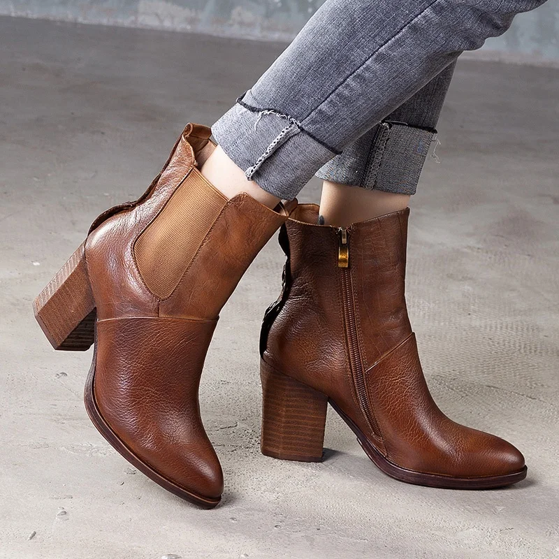 Elegant Boots Women Shoes Elastic Square Heel Winter Boots Ladies High Ankle Chelsea Office Boots, Camel /black
Elegant Boots Women Shoes Elastic Square Heel Winter Boots Ladies High Ankle Chelsea Office Boots, Camel /black
