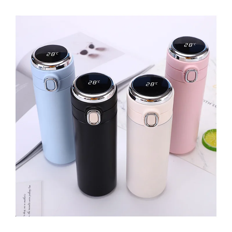 Fashionable Simple Stainless Steel Insulated Water Bottle, Pea vaccum Cup, Bouncing lid with digital Smart Temperature Display, Blue,pink,black, beige
Fashionable Simple Stainless Steel Insulated Water Bottle, Pea vaccum Cup, Bouncing lid with digital Smart Temperature Display, Blue,pink,black, beige