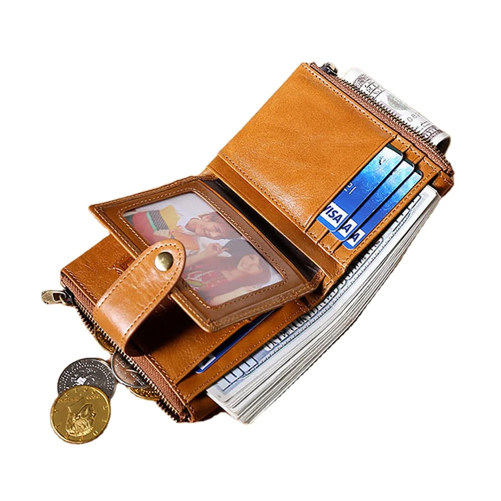 RFID Fashion Slim Genuine Leather Amazon High Quality Men Purse Card Holder Zipper Wallet for Men, 2 colors
RFID Fashion Slim Genuine Leather Amazon High Quality Men Purse Card Holder Zipper Wallet for Men, 2 colors