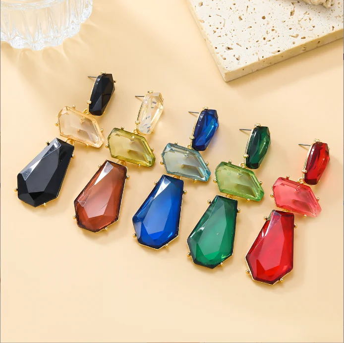 5 colors New design ZA Resin Acrylic Earrings Irregular Geometric Water Drop Earrings for Women Holiday Party Jewelry
5 colors New design ZA Resin Acrylic Earrings Irregular Geometric Water Drop Earrings for Women Holiday Party Jewelry