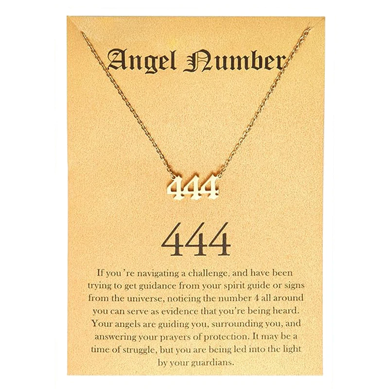 18K Gold Plated Old English Angel Number Pendant Necklace Stainless Steel 111 222 777 Number Necklace With Gift Card
18K Gold Plated Old English Angel Number Pendant Necklace Stainless Steel 111 222 777 Number Necklace With Gift Card