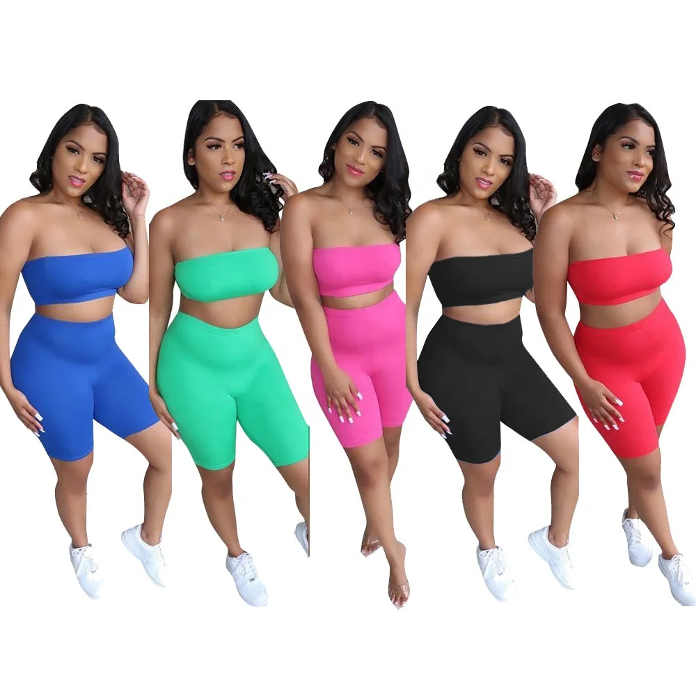 Women clothing vendor Sexy Women 2 Piece Short Sets Tube Top Two Piece Biker Short Sets Women Outfits
Women clothing vendor Sexy Women 2 Piece Short Sets Tube Top Two Piece Biker Short Sets Women Outfits