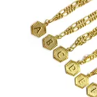 Foot Jewelry Wholesale Fashion Women Letter Foot Jewelry Gold Plated 26 Initial Letter Anklet