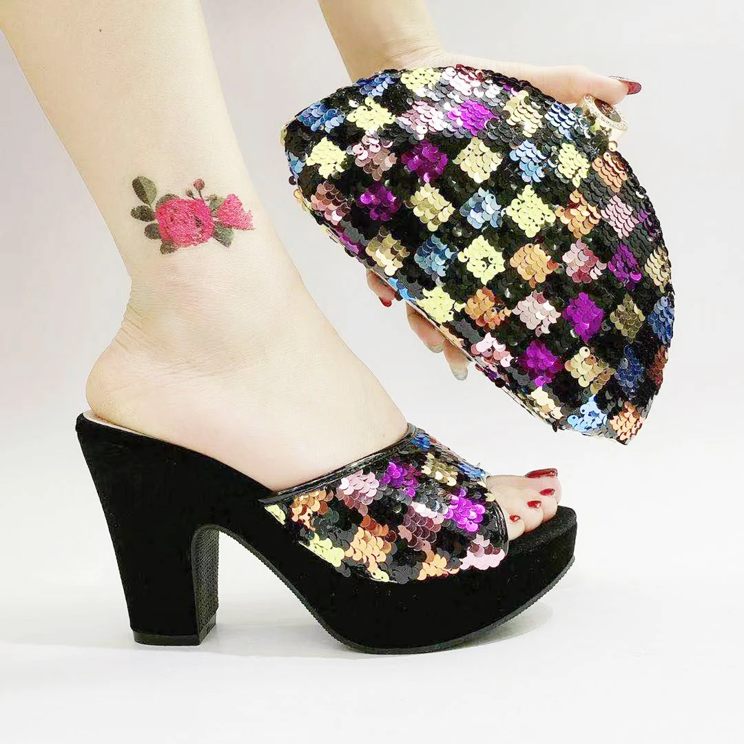Cameroon Nigerian Sequined Striped Party Shoes with Matching Bag Set Shoes and Purse to Match
Cameroon Nigerian Sequined Striped Party Shoes with Matching Bag Set Shoes and Purse to Match