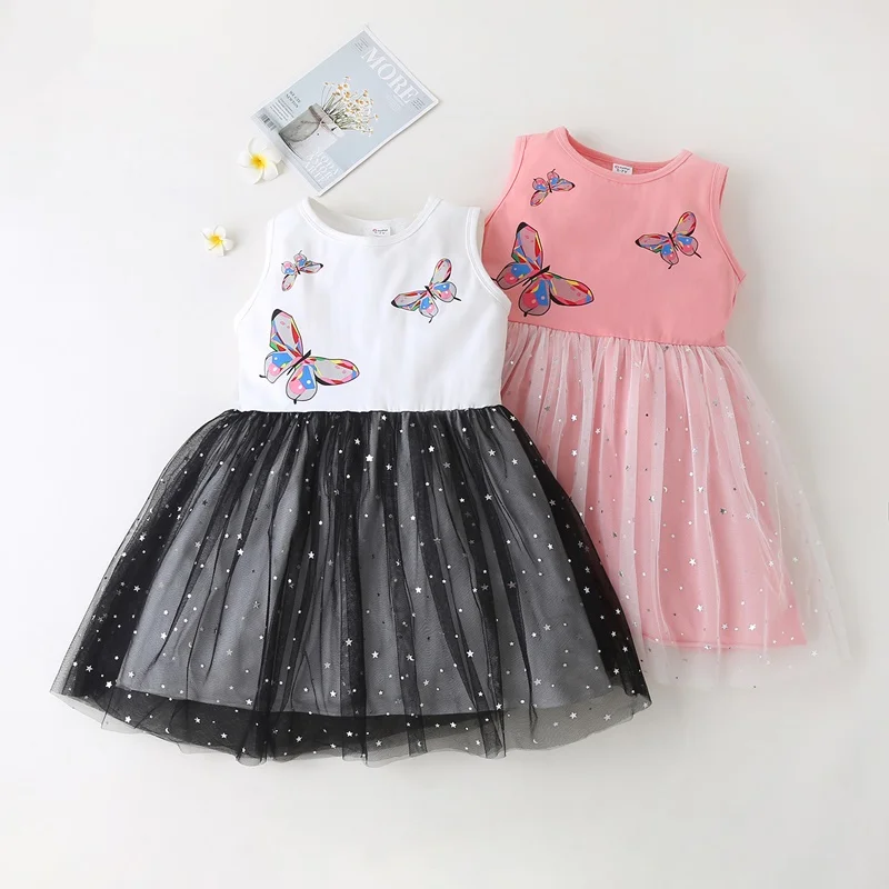 New Summer Girl Dress Baby Girl Clothing Kids Dresses for Girl Butterfly Patchwork Mesh Sleeveless Vest Girl Princess Dress 4-9Y
New Summer Girl Dress Baby Girl Clothing Kids Dresses for Girl Butterfly Patchwork Mesh Sleeveless Vest Girl Princess Dress 4-9Y