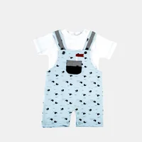 Wholesale Formal Style Newborn Baby wear Boys Clothing Sets Overalls+Romper Infant Short Sleeves Summer Baby Boy clothes Sets
Wholesale Formal Style Newborn Baby wear Boys Clothing Sets Overalls+Romper Infant Short Sleeves Summer Baby Boy clothes Sets
