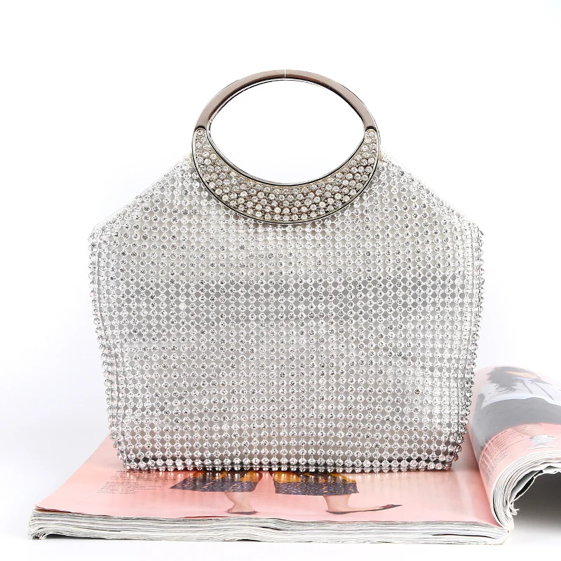 Factory direct wholesale classic women clutch bag crystal evening bag diamond metal handle handbags for party prom banquet lady, Gold,silver/customized colors
Factory direct wholesale classic women clutch bag crystal evening bag diamond metal handle handbags for party prom banquet lady, Gold,silver/customized colors