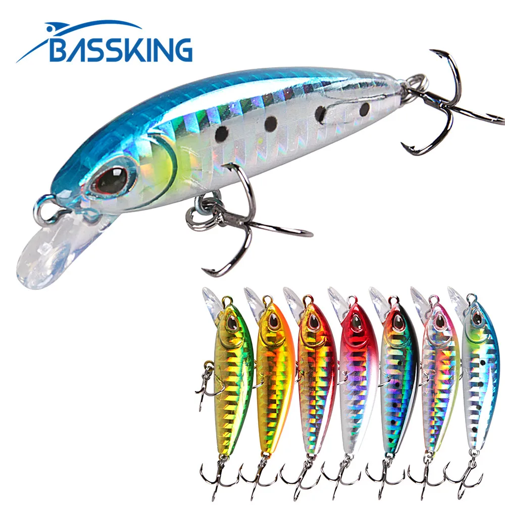 BASSKING Mini Minnow Bait 4.8cm 6g 3D Eyes Sinking Fishing Lure 7 Colors plastic lure Minnow Artificial fake bait, 7 colors as the picture
BASSKING Mini Minnow Bait 4.8cm 6g 3D Eyes Sinking Fishing Lure 7 Colors plastic lure Minnow Artificial fake bait, 7 colors as the picture