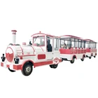 Cheap than used mini amusement kiddie ride electric tourist trackless train road train rides for sale
