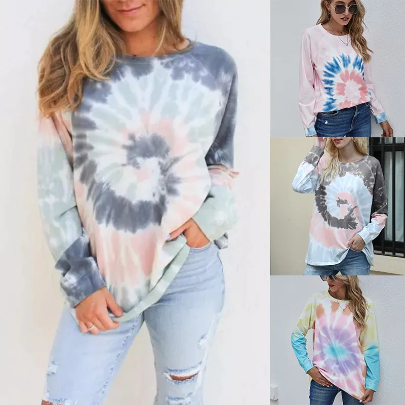 2020 Hot selling women long sleeve tie dye sweatshirts ladies loose t-shirt women round neck pullover sweaters
2020 Hot selling women long sleeve tie dye sweatshirts ladies loose t-shirt women round neck pullover sweaters