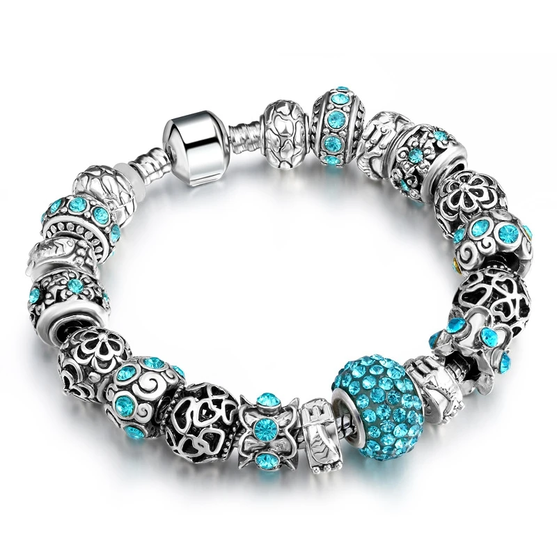 Fashion Wholesale Silver Plated Snake Chain Big DIY Zircon Beads Women Charm Bracelet Jewelry For Teen Girls, As picture
Fashion Wholesale Silver Plated Snake Chain Big DIY Zircon Beads Women Charm Bracelet Jewelry For Teen Girls, As picture