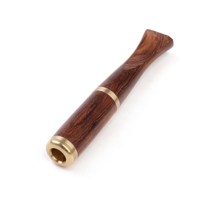 Creative Wood Metal Mini Pipe Portable Dry Tobacco Pipe, Picture
