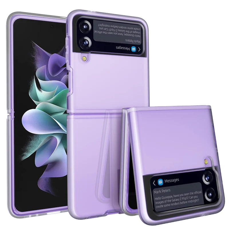 New Folding Case Colorful Bumper TPU Translucent Frosted Hard PC Case Back Cover For Samsung Galaxy Z Flip3
New Folding Case Colorful Bumper TPU Translucent Frosted Hard PC Case Back Cover For Samsung Galaxy Z Flip3