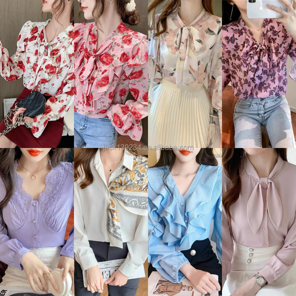 Wholesale 2022 Korean new loose chic elegant shirts button lace hollow flower stitching long sleeve stand collar shirt
Wholesale 2022 Korean new loose chic elegant shirts button lace hollow flower stitching long sleeve stand collar shirt