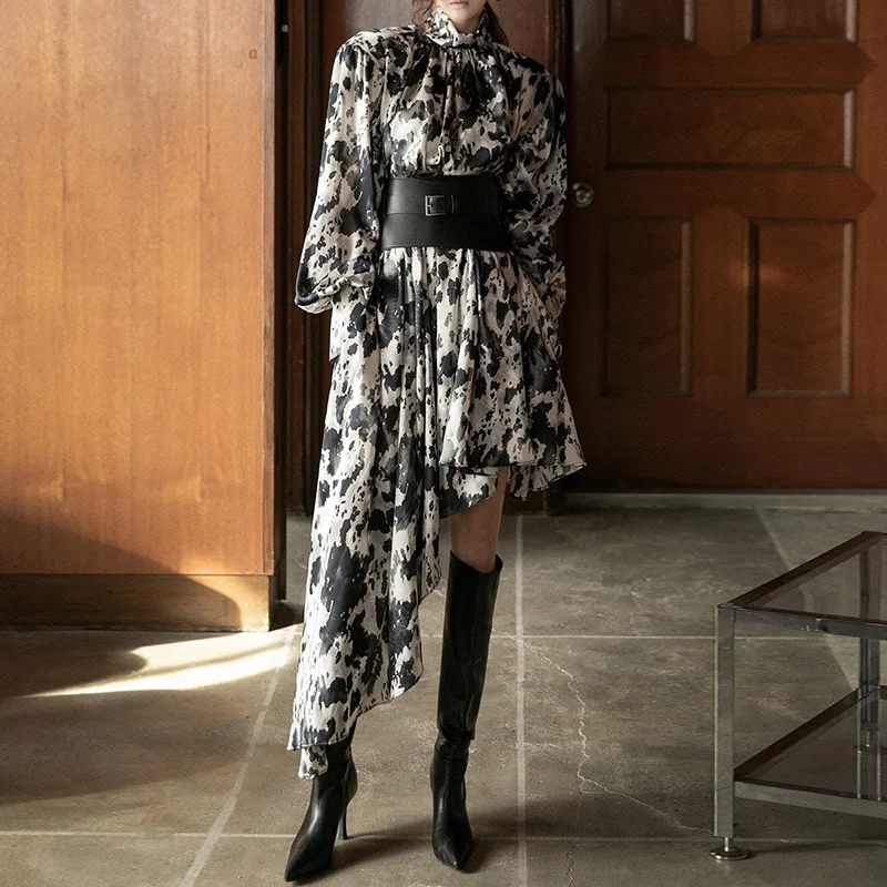 New Autumn Irregular Draped Drawstring Women Dress Long Sleeve Dress Chiffon Maxi Dress Long Sleeve For Women
New Autumn Irregular Draped Drawstring Women Dress Long Sleeve Dress Chiffon Maxi Dress Long Sleeve For Women