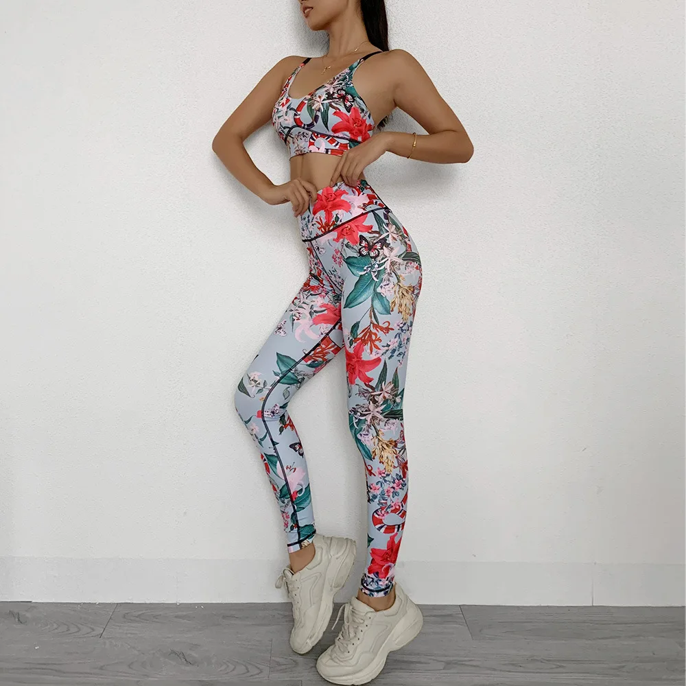 New Design Flower Printed Women Yoga Sets Fitness Sports Bra Yoga Pants Sets 2 Piece Set, 1 color
New Design Flower Printed Women Yoga Sets Fitness Sports Bra Yoga Pants Sets 2 Piece Set, 1 color