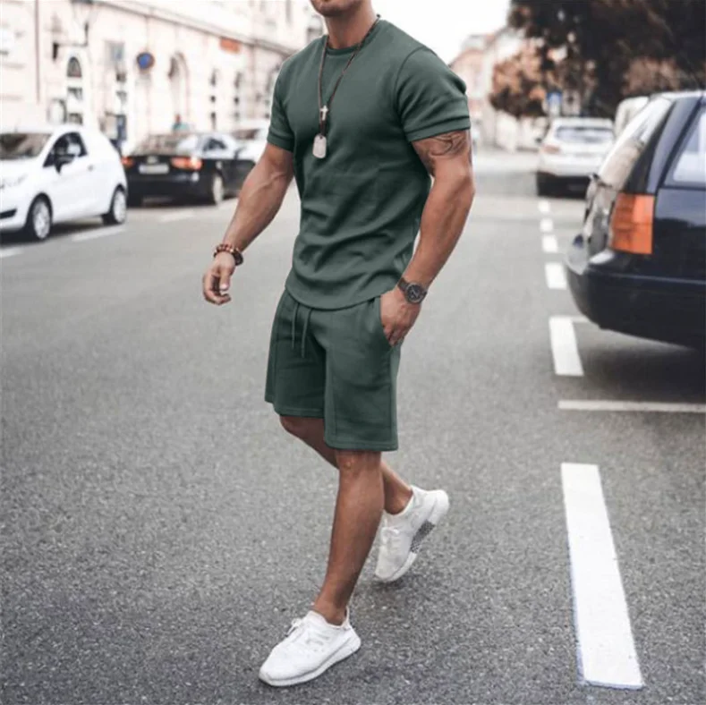 2021 Summer Fashion Trends Round Collar T Shirt Youth Casual Sports Suit Men'S Short Sleeves Sport Suit
2021 Summer Fashion Trends Round Collar T Shirt Youth Casual Sports Suit Men'S Short Sleeves Sport Suit