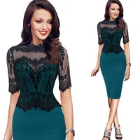 New Arrival Women Formal Plus Size Lace Bodycon Office Evening Party Midi Pencil Dress
New Arrival Women Formal Plus Size Lace Bodycon Office Evening Party Midi Pencil Dress