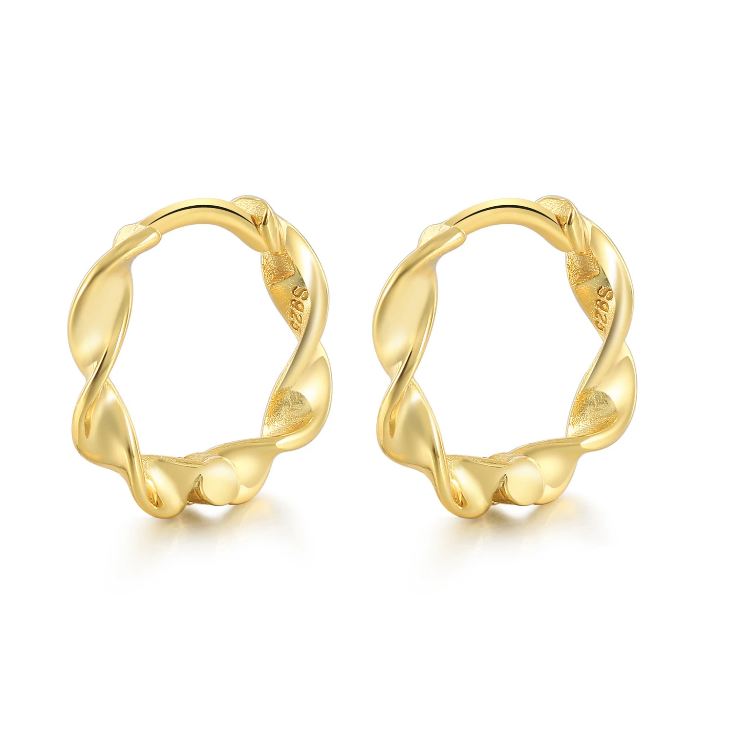 QIANZUYIN Wholesale 18k Gold Jewelry Woman 925 Silver Earrings Twist Circle Round Hoop Earrings
QIANZUYIN Wholesale 18k Gold Jewelry Woman 925 Silver Earrings Twist Circle Round Hoop Earrings
