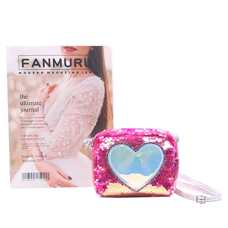 Mermaid sequins cute cartoon little girl shoulder bag heart sequins small square bag laser fantasy shoulder bag, As picture
Mermaid sequins cute cartoon little girl shoulder bag heart sequins small square bag laser fantasy shoulder bag, As picture