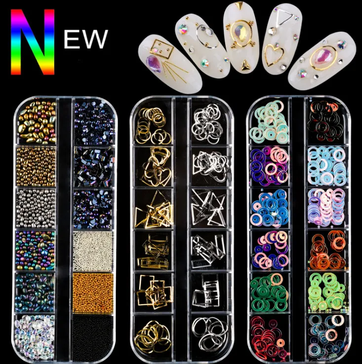 Diamond Nail Art DIY Manicure Abnormity Nail Art Decorations Set Mix Rivet Pearl High Quality Professional 12 Squares /box Box
Diamond Nail Art DIY Manicure Abnormity Nail Art Decorations Set Mix Rivet Pearl High Quality Professional 12 Squares /box Box