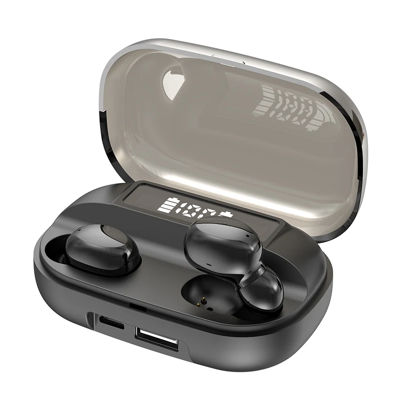 Dropshipping TWS 5.0 True Stereo Wireless Headphones Golpear Touch Control Big Capacity battery LED Digital Display Earbuds, Black
Dropshipping TWS 5.0 True Stereo Wireless Headphones Golpear Touch Control Big Capacity battery LED Digital Display Earbuds, Black