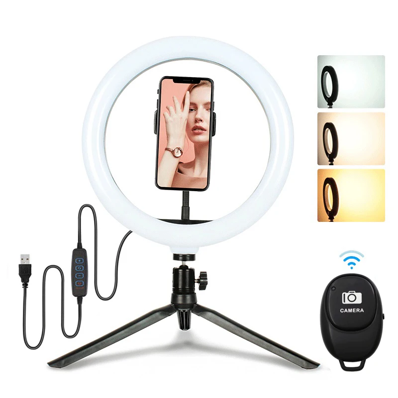 10 Inch Led Circle Selfie live Ring Light with more functions to improve live performance
10 Inch Led Circle Selfie live Ring Light with more functions to improve live performance