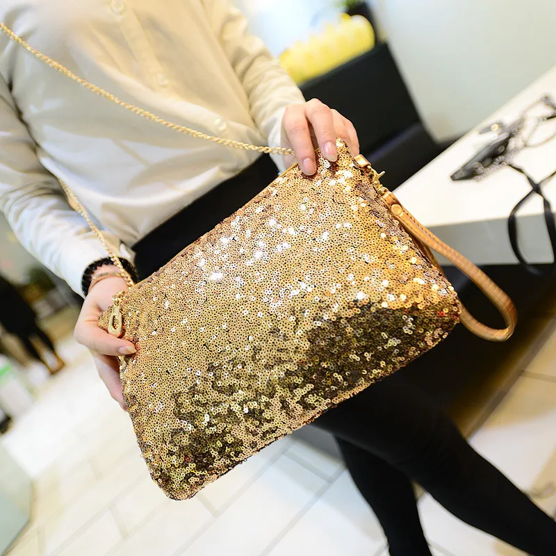 Shoulder Bag Large Capacity Fashion Club Chain Zipper Evening Party Detachable Strap Sequins Women
Shoulder Bag Large Capacity Fashion Club Chain Zipper Evening Party Detachable Strap Sequins Women