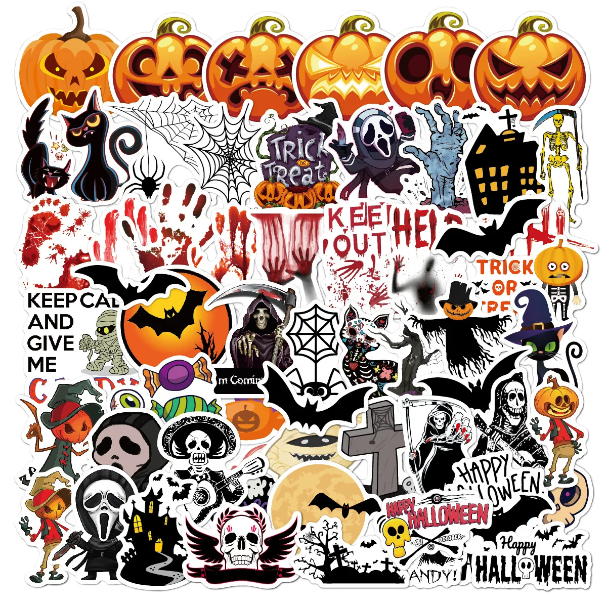 60P Pumpkin Sticker Pack Spoof Themes Waterproof Vinyl Halloween Sticker set For Skateboard Laptops Decals Set
60P Pumpkin Sticker Pack Spoof Themes Waterproof Vinyl Halloween Sticker set For Skateboard Laptops Decals Set