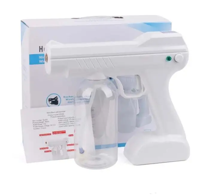 10W 800ml Nano Water Hair Care Blue Light Sterilizer Smoke Fog Machine Automatic Spray Gun Sprayer spray machine, White
10W 800ml Nano Water Hair Care Blue Light Sterilizer Smoke Fog Machine Automatic Spray Gun Sprayer spray machine, White