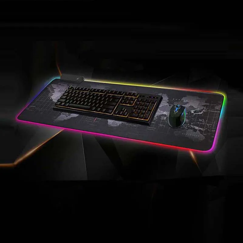 

Custom Rubber Leather Glowing Keyboard Led Gaming RGB Mouse Pad Mousepad Montian Gamer Tapis De Souris Desk Mat Mats Mouse Pads